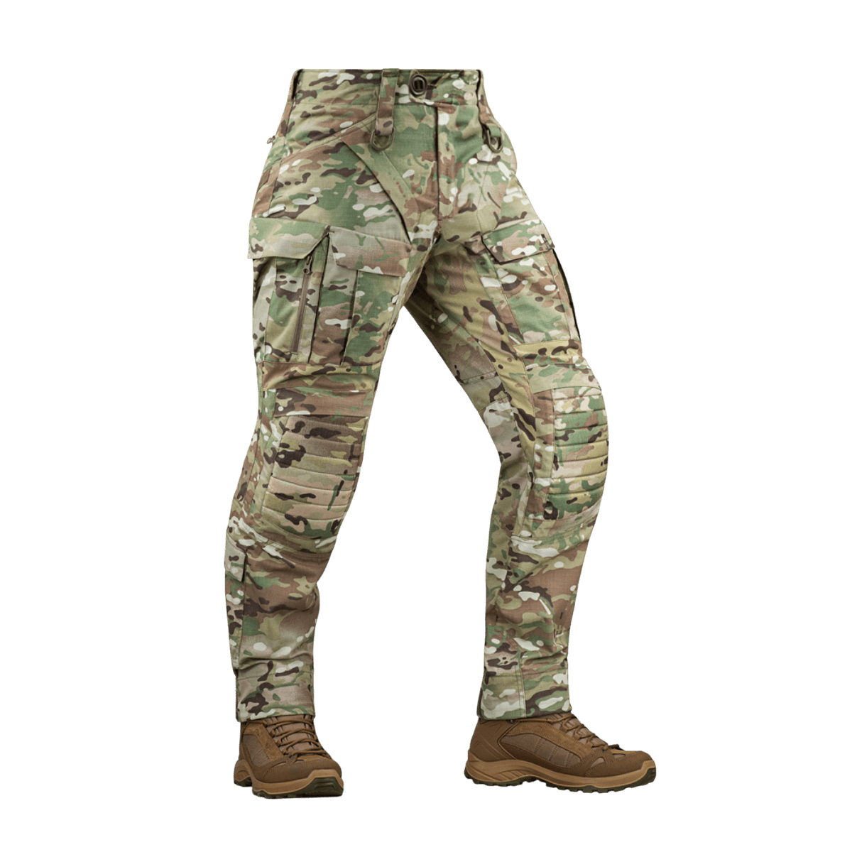 M-Tac Bukser STURM NyCo Extreme Gen.II camouflerede taktiske bukser med forstærkede knæ og fleksible indlæg, designet til holdbarhed.