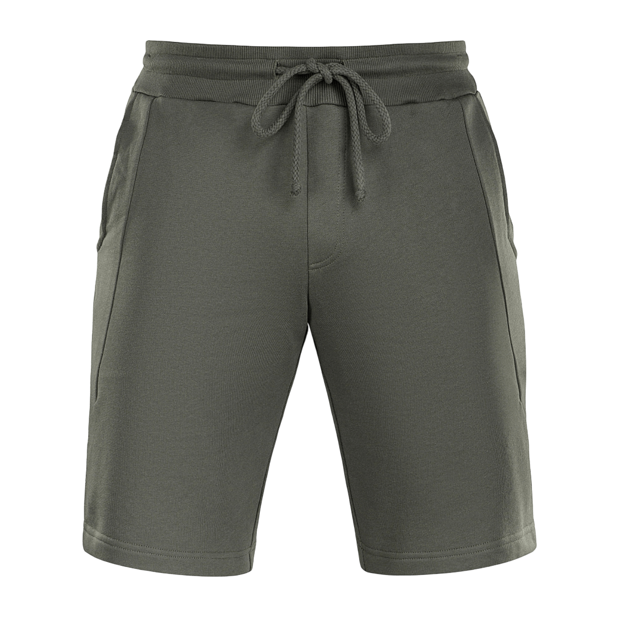 M-Tac Shorts Casual Fit Cotton i olivengrøn med bindebånd og sidelommer, perfekt til sommer med 100% bomuldsdesign.
