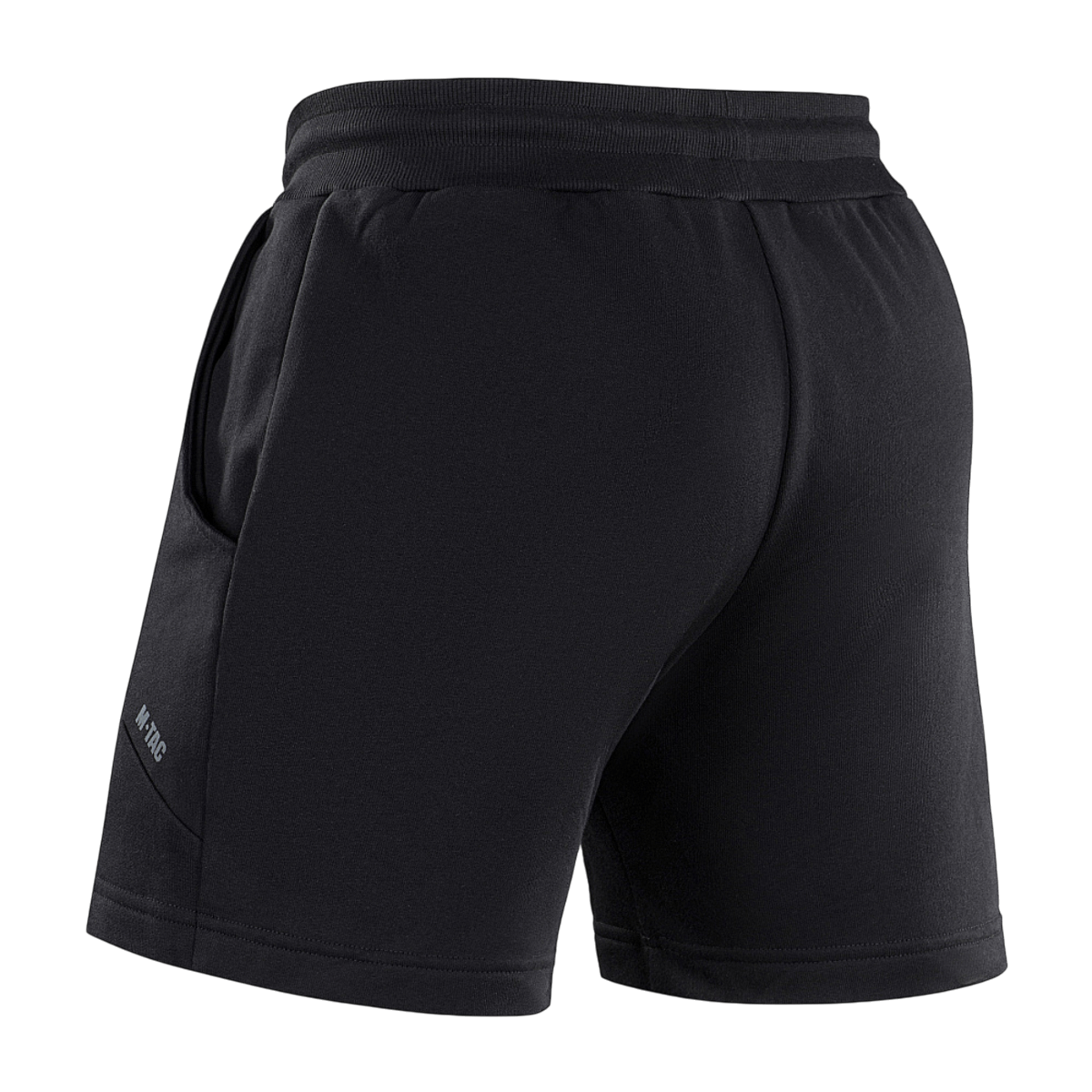 Sort M-Tac Shorts Sport Fit Cotton shorts med elastik i taljen og sidelommer, perfekte til træning og sommerdage.