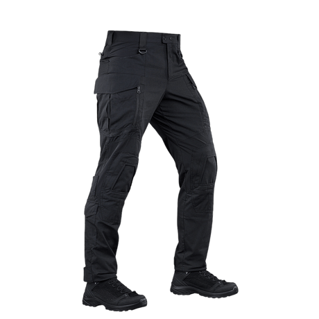 M-Tac Bukser Army NYCO Extreme i sort, robust amerikansk NYCO Extreme-stof, NIJ-certificeret, teknisk design, gallery position 1.