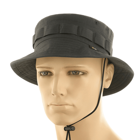 M-Tac Panama Rip-Stop army-hat med semi-stiv skygge, ventilationshuller og snor til vindbeskyttelse, inspireret af amerikansk Boonie-model.