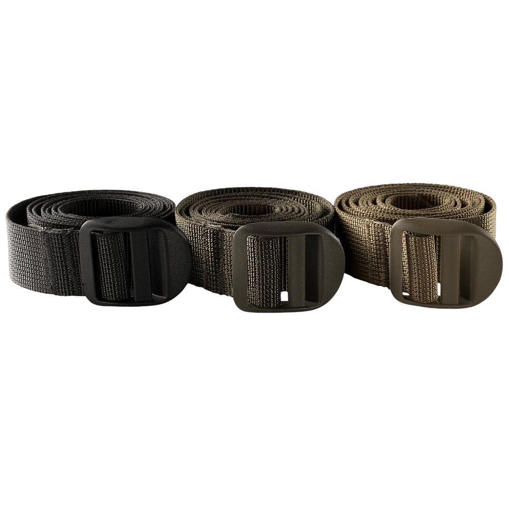 M-Tac Kompressionsrem i sort, grøn og brun, praktisk utility-bælte af 100% nylon til vandreture og militærbrug.