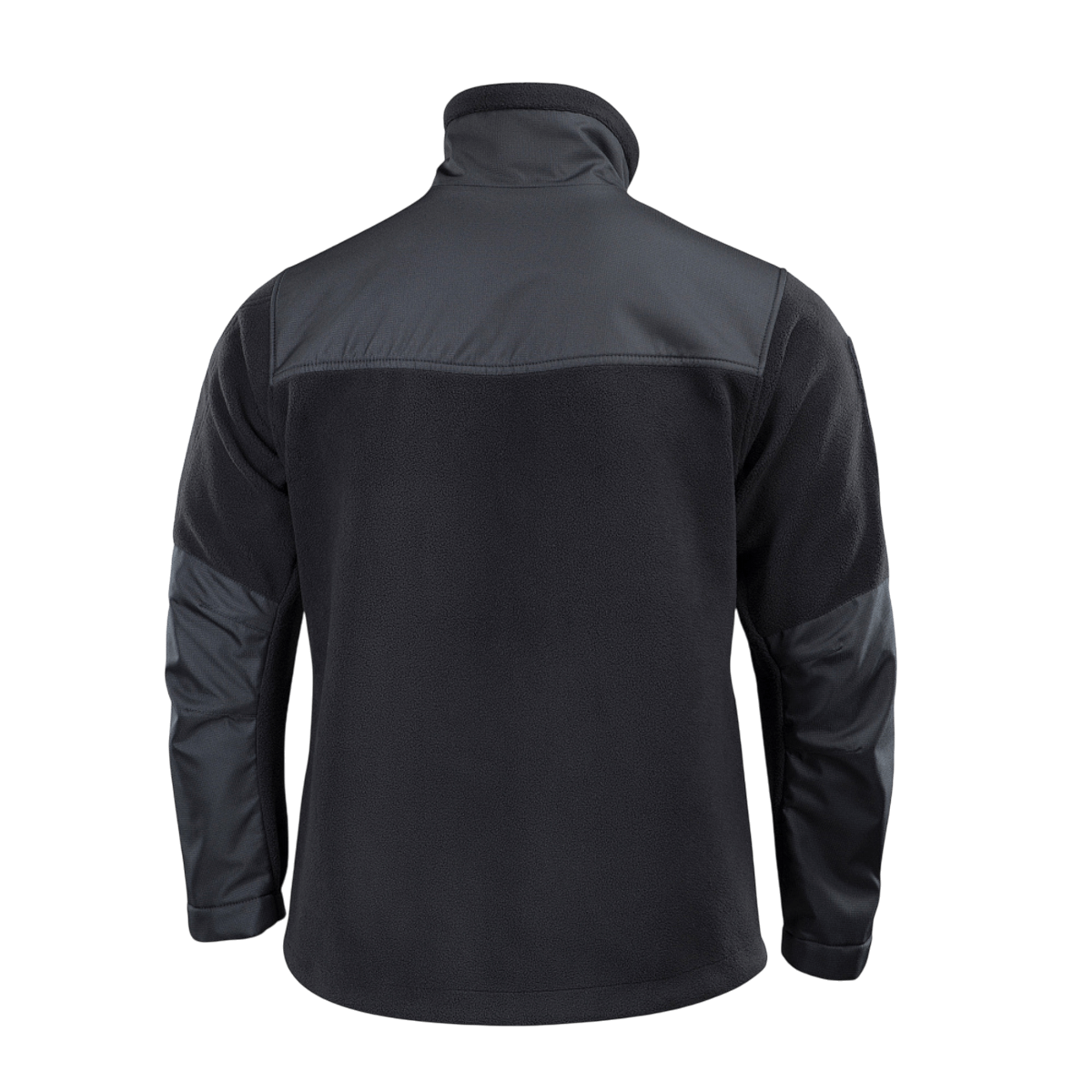 M-Tac Alpha Microfleece Jakke Gen.II, sort fleecejakke til koldt vejr med forstærket fleece og Oxford nylon, set fra ryggen.