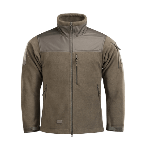 M-Tac Alpha Microfleece Jakke Gen.II i solidt design med forstærket fleece og Oxford nylon, ideel til taktisk og outdoor brug i koldt vejr.