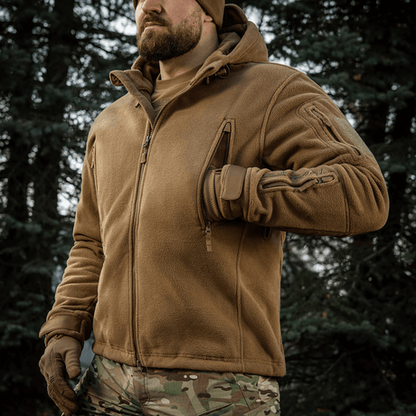 M-Tac Division Gen.II Windblock Fleecejakke til beskyttelse mod vind og kulde, perfekt som yderlag eller mellem-lag i vintervejr.