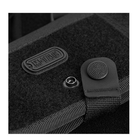 M-Tac Pung med Patch Panel Elite Large i svart 1000D CORDURA® med knapp- og Velcro-lukking, perfekt for merker og identifikatorer.
