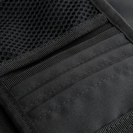 M-Tac Pung med Patch Panel Elite i slitesterkt CORDURA®, svart design med rom for kredittkort og Velcro-lukking.
