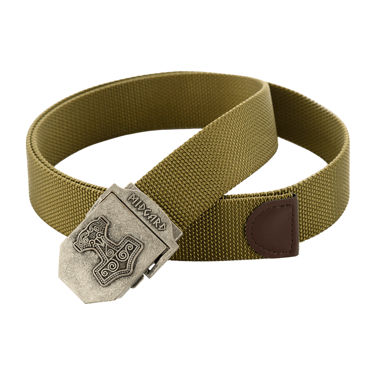 M-Tac Thors Hammer Bælte – Militærstil og funktionalitet i nylon med Thor's Hammer-emblem på spænde.