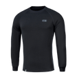 Sort M-Tac Raglan Athlete sweatshirt med raglanærmer og rund hals, ideel til sport og hverdagsbrug, lavet af bomuld og elastan.