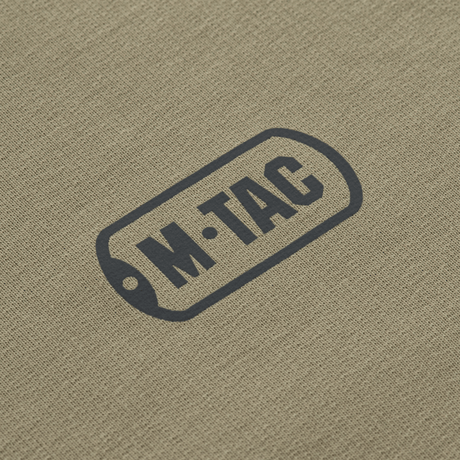 M-Tac Raglan Athlete-sweatshirt i coyote med logo, komfortabel til hverdag og sport, raglanermer for bevegelsesfrihet.