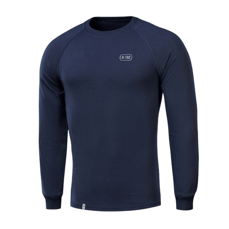 M-Tac Raglan Athlete-sweatshirt i marineblå med rund hals og raglanermer, ideell for sport og hverdag, laget av bomull og elastan.