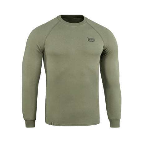M-Tac Raglan Athlete-sweatshirt med raglanermer i olivengrønn, laget av bomull og elastan, ideell for både sport og hverdag.