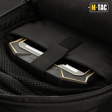 M-Tac Buckler Taske Elite med skjult våpenrom og MOLLE-system i svart Cordura 500D.