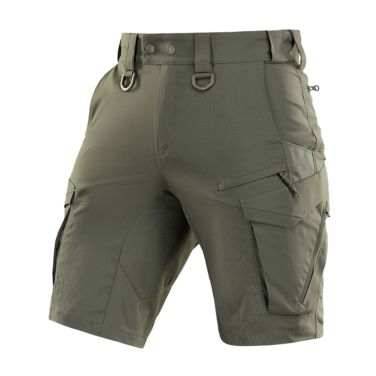 M-Tac Aggressor Summer Flex Shorts i letvægts Flex Rip-Stop stof med lommer og justerbar talje. Ideel til træning og udendørs aktiviteter.