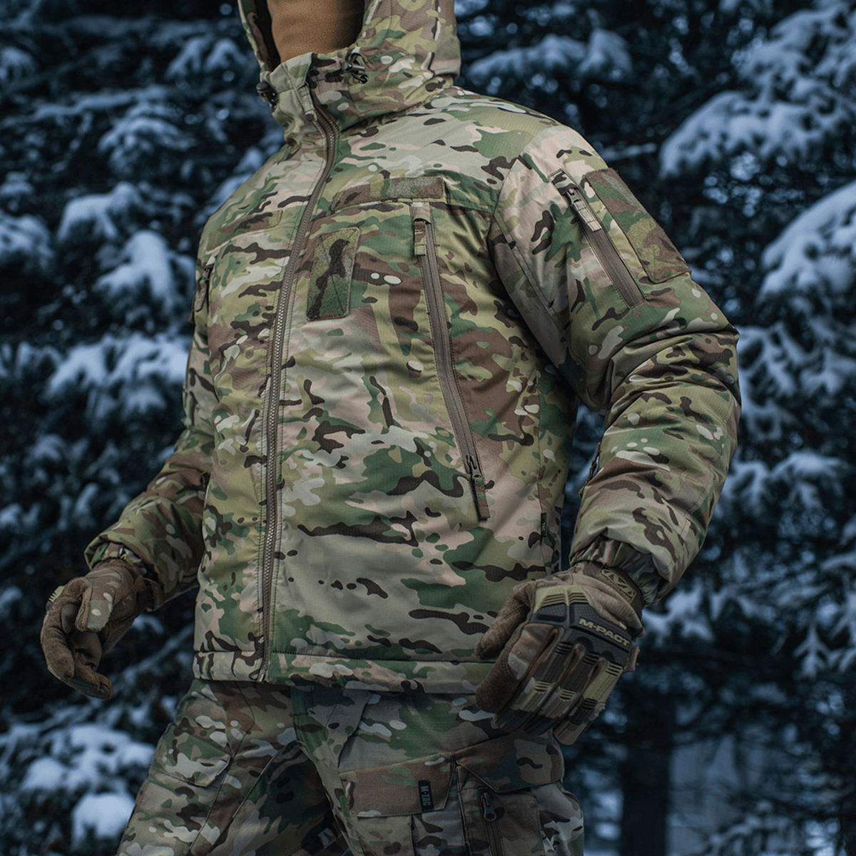 M-Tac Alpha Gen.IV Pro Primaloft Vinterjakke i original Multicam design, ideel til beskyttelse mod kulde, -20°C, vandafvisende.
