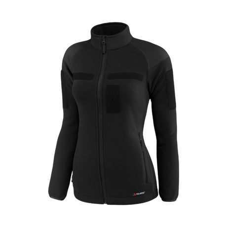 M-Tac Combat Fleece Jakke Polartec Dame i sort med Polartec fleece, taktiske velcrofelter og NIJ-certificering, gallery position 1