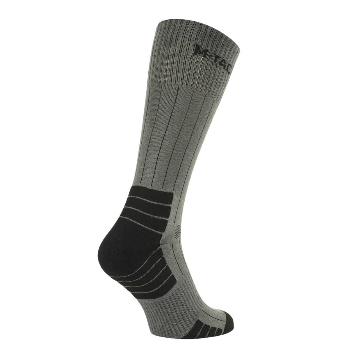 M-Tac Taktiske Sokker Ranger i grå med anatomisk pasform, ideelle til hverdag og udendørsaktiviteter. Komfortable og holdbare sokker.
