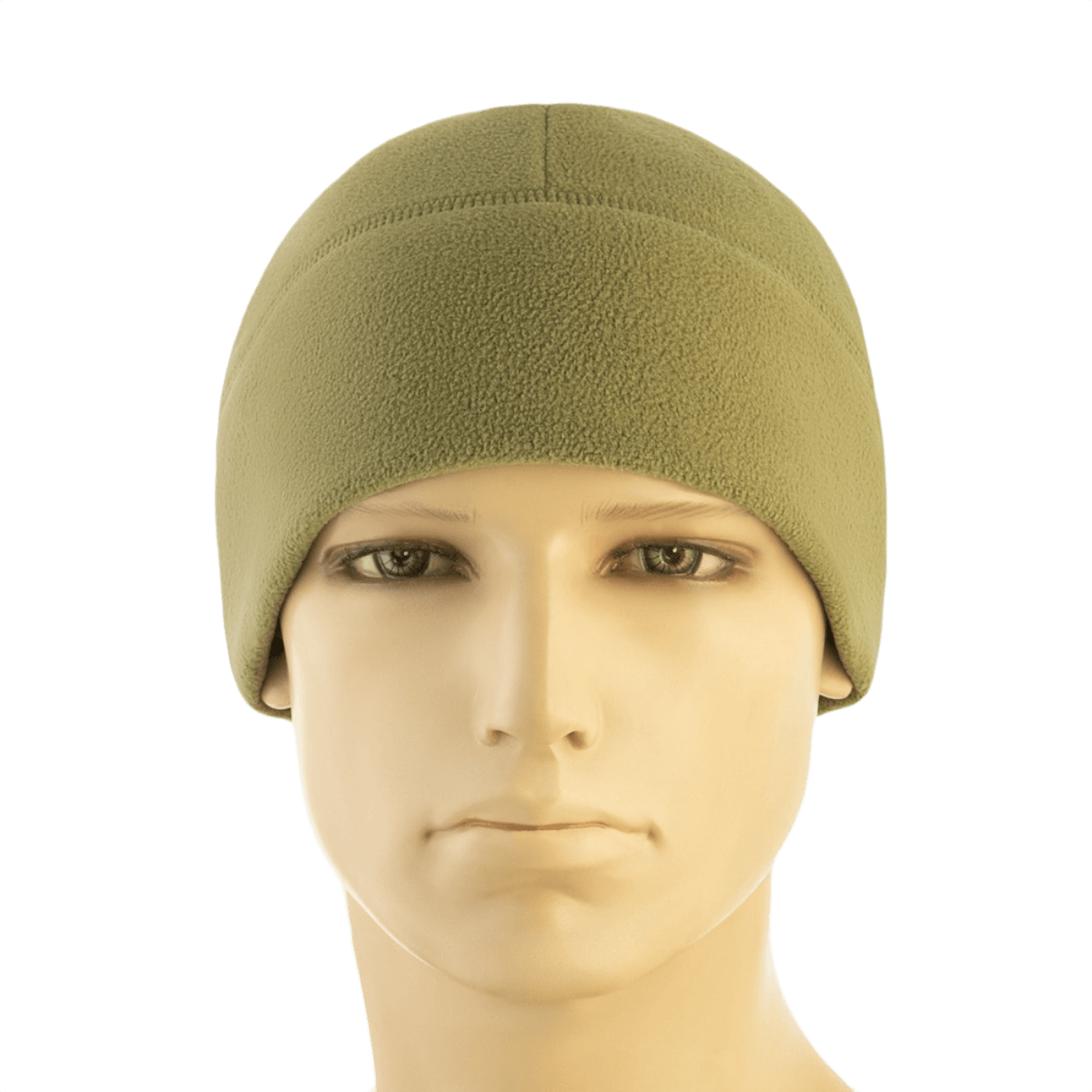 M-Tac Watch Cap Elite Fleece Beanie Hat i grøn, ideel til taktisk brug og vinteraktiviteter, fremstillet af 320 g/m² fleece polyester.