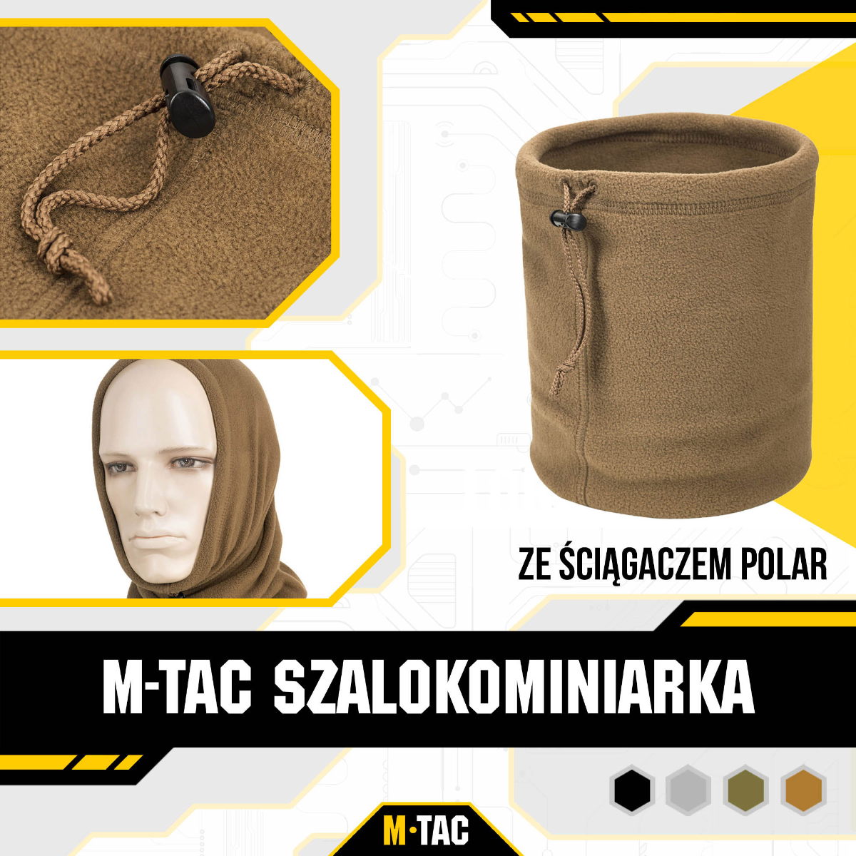 M-Tac Fleece Neck Gaiter med Snor