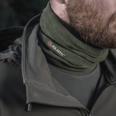 M-Tac Tube Scarf Polartec, varmt og multifunktionelt halstørklæde, beskytter mod vejr, perfekt til udendørs aktiviteter.