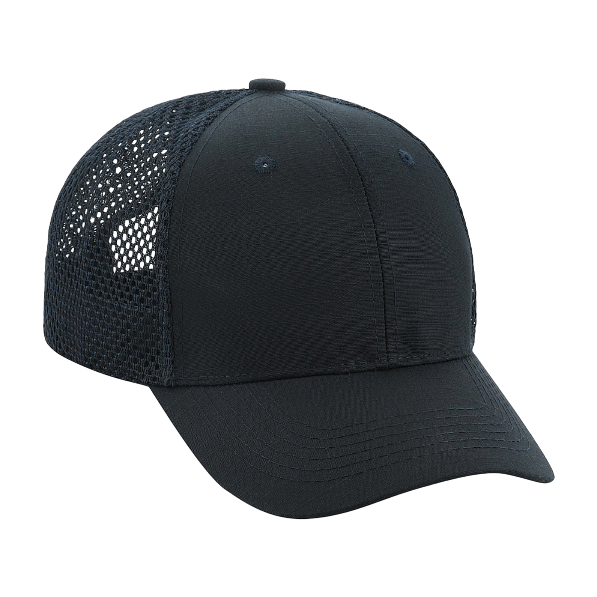 M-Tac Mesh Flex Ripstop Baseball Cap med mesh-paneler og justerbar Velcro-strop for optimal ventilation og komfort til udendørs brug.