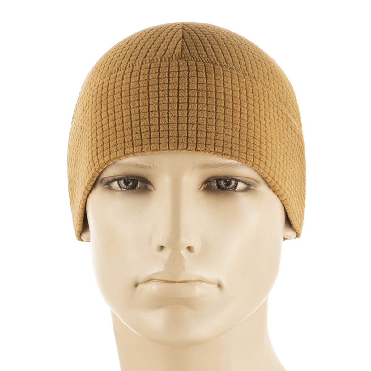 M-Tac Rip-Stop Fleece Hjelmliner i beige, let og varm til koldt vejr, designet til brug under hjelm eller alene, beskytter mod vind og kulde.