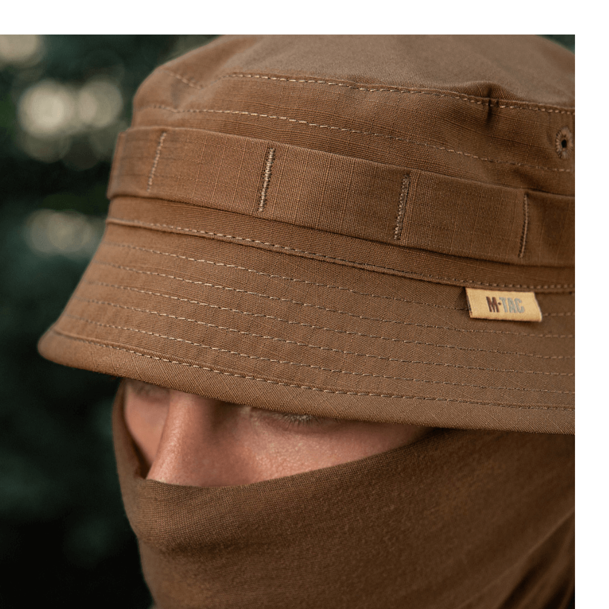 M-Tac Panamahat Gen. II Flex Rip-Stop i slidstærkt rip-stop stof, perfekt til hverdagsbrug i varme sæsoner.