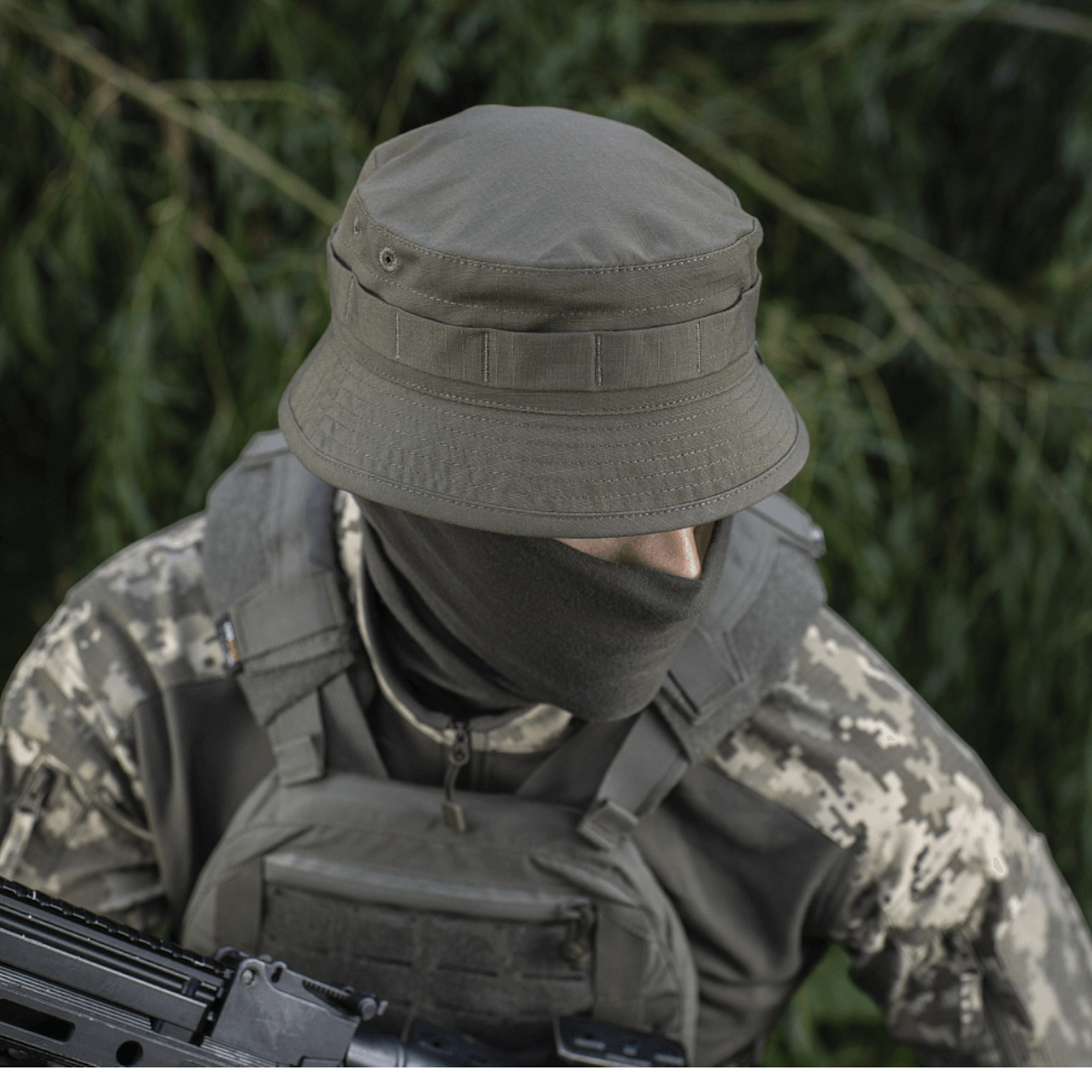 M-Tac Panamahat Gen. II Flex Rip-Stop, slidstærk hat til hverdagsbrug, camouflage design, ideel til varm sæson med rip-stop stof