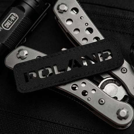 M‑Tac Patch Poland End-to-End 25x80 i svart Cordura 500D med laserskåret design for klær og sekker med velcro-lukking.