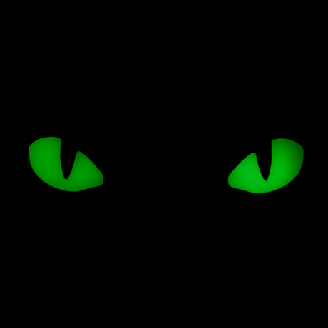 M-Tac Cat Eyes 3D PVC-patch med lysreflekterende design som lyser i mørket, taktisk moralepatch med Velcro, ideell for militært bruk.