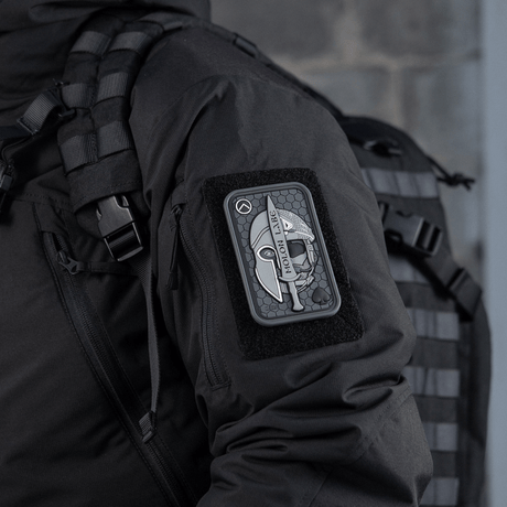 M-Tac Patch Molon Labe 3D PVC på jakke med Velcro-feste, inspirert av 300-spartanere, med realistisk gummi (PVC) 3D-effekt