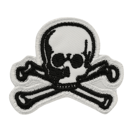 M-Tac Patch Old Skull Velcro taktisk tekstilpatch med 3D-effekt og kraniedesign, egnet for kamp og fritid