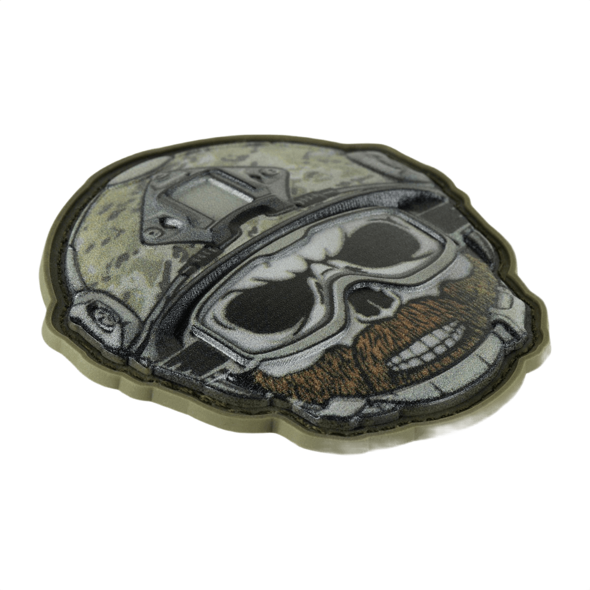 M-Tac Patch Emoji #4 PVC med 3D-effekt og Velcro, sjov morale patch til tøj, taske eller udstyr, størrelse 6.5 x 6.5 cm.