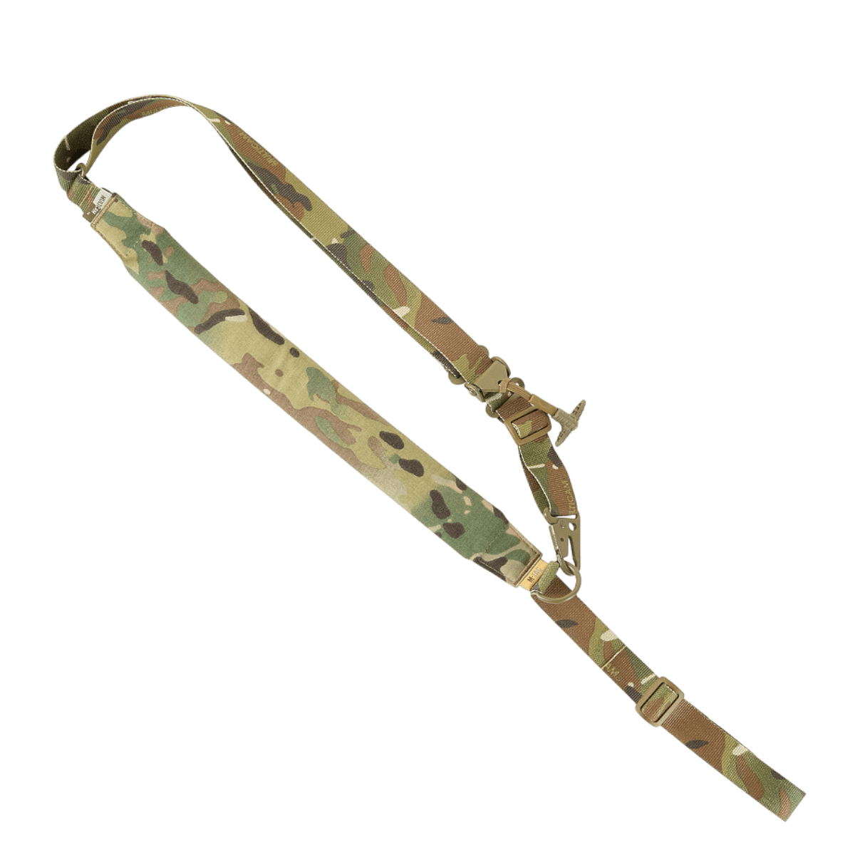 M-Tac Universal Våbenrem i multifunktionelt design for bedre våbenhåndtering, med to- og enkeltpunkts fastgørelsessystem.