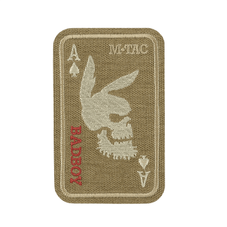 M-Tac Patch Bad Boy (broderi) med ace of spades-motiv og kaninkranium, brodert på Cordura 500D, festes med Velcro.