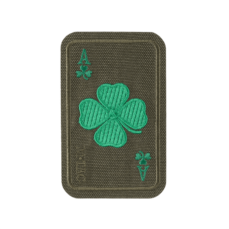 M-Tac Patch Lucky Card (broderi) med kløverblad, brodert på Cordura 500D, symboliserer hell og beskyttelse. Festes med Velcro.