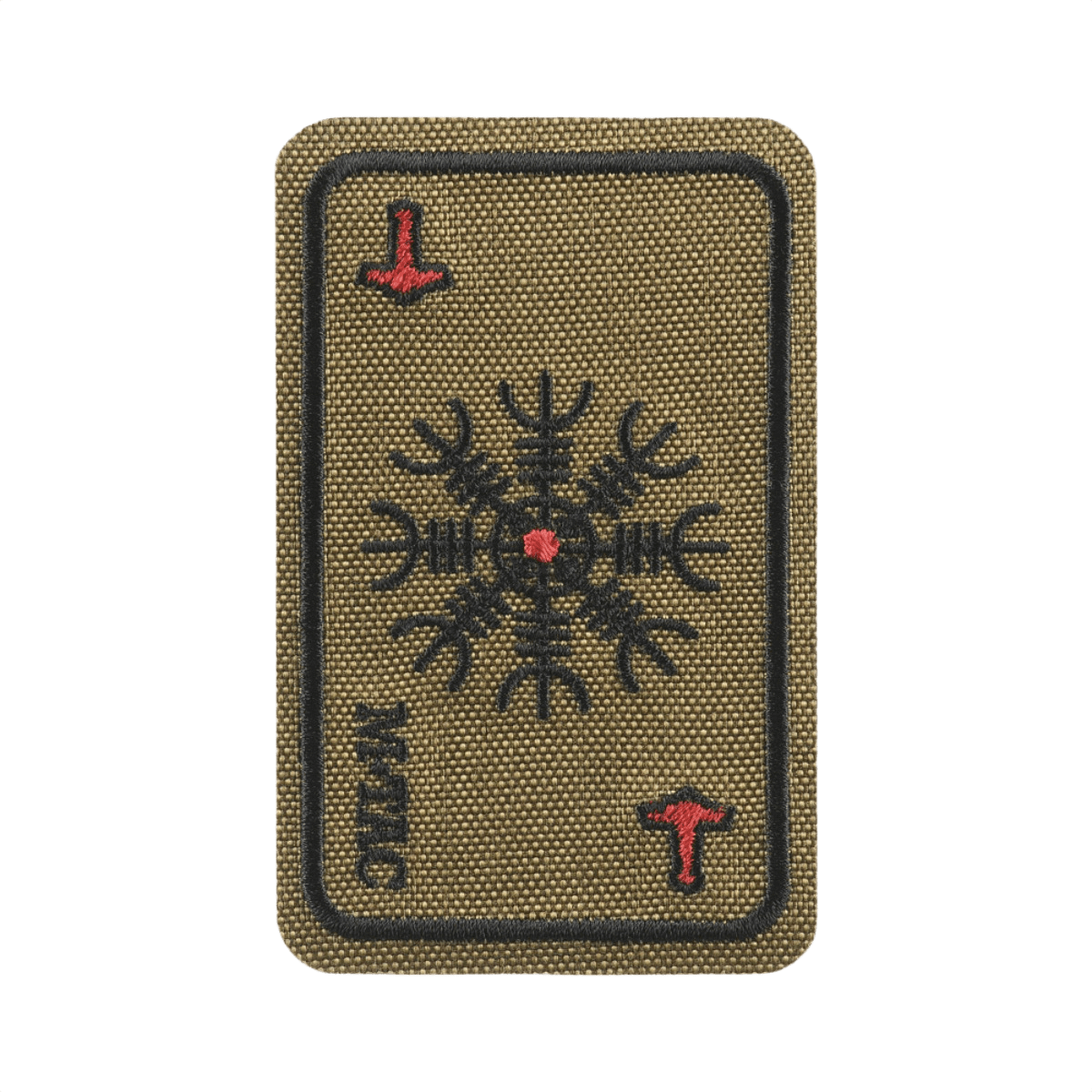 M-Tac Patch Kort Helm of Horror (Broderi) med vikingetidens Ægishjálmur symbol, broderet på Cordura 500D, holdbar og slidstærk.