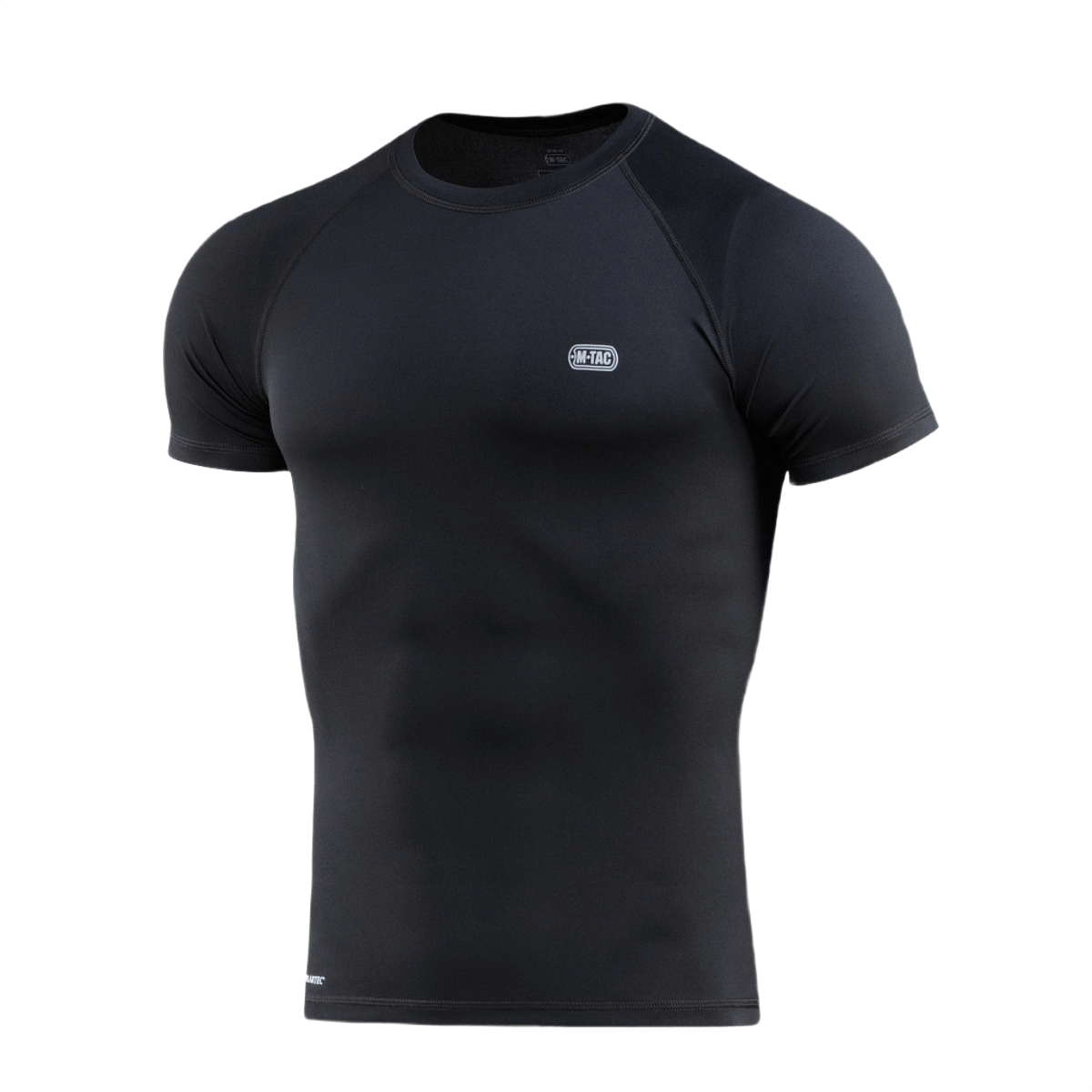 M-Tac T-shirt Ultra Light Polartec i sort farve, ideel til træning og outdoor, svedtransporterende og anatomisk pasform, Polartec® Power Dry®.