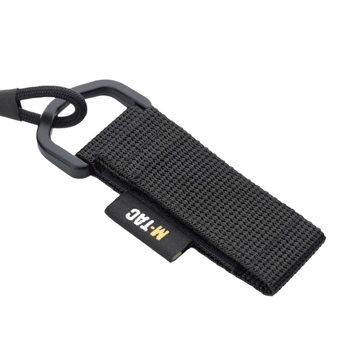 M-Tac Safety Cord med D-ring der forhindrer tab eller tyveri af udstyr som kniv, lygte eller radio med MOLLE-montering.