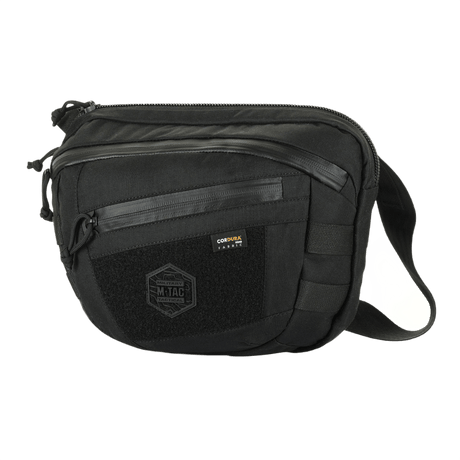 M-Tac Sphaera Hardsling Bag Large Elite med Velcro, kompakt veske av Cordura-materiale med justerbar skulderrem og MOLLE-system.