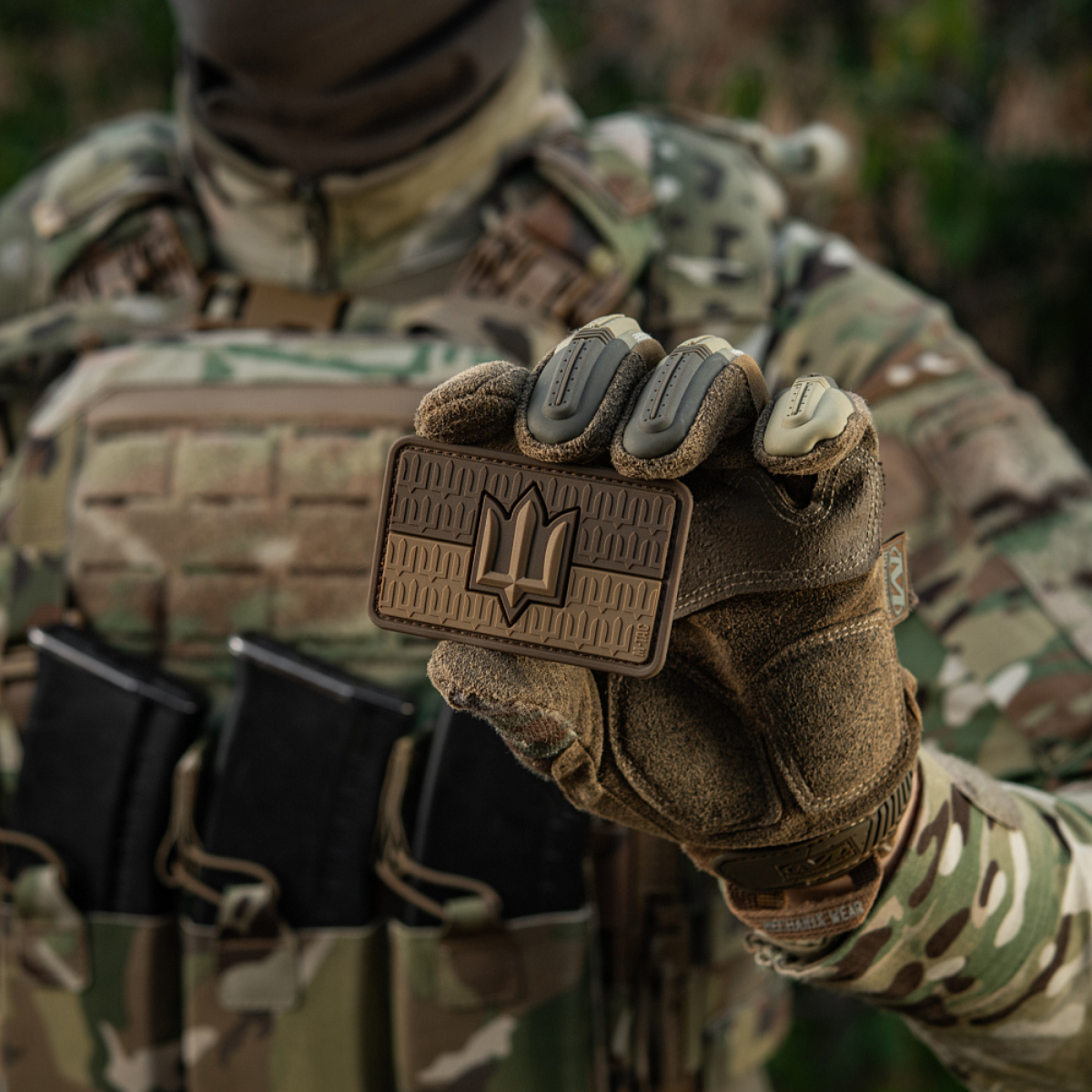 M-Tac patch Ukraina-flagget med ZSU Trident PVC