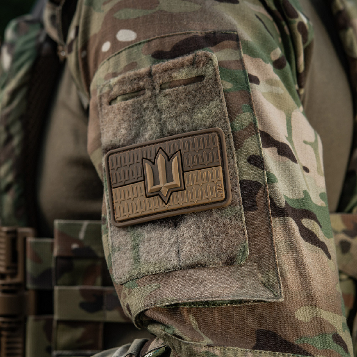 M-Tac patch Ukraina-flagget med ZSU Trident PVC