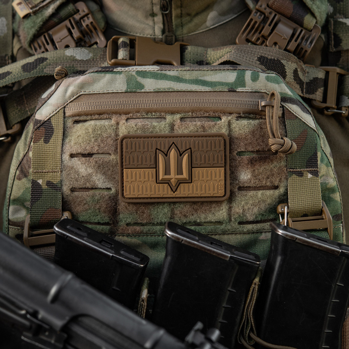 M-Tac patch Ukraina-flagget med ZSU Trident PVC