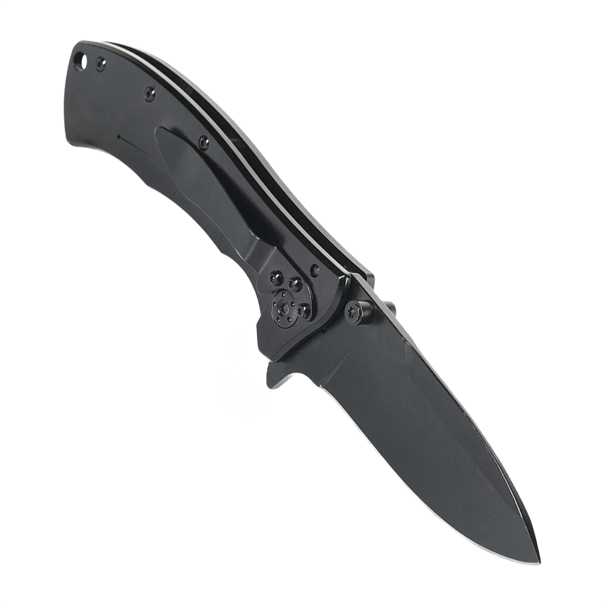 M-Tac Outdoor & Militær foldekniv - Type 7, letvægts taktisk kniv med sort belagt kromstål klinge og frame-lock funktion.