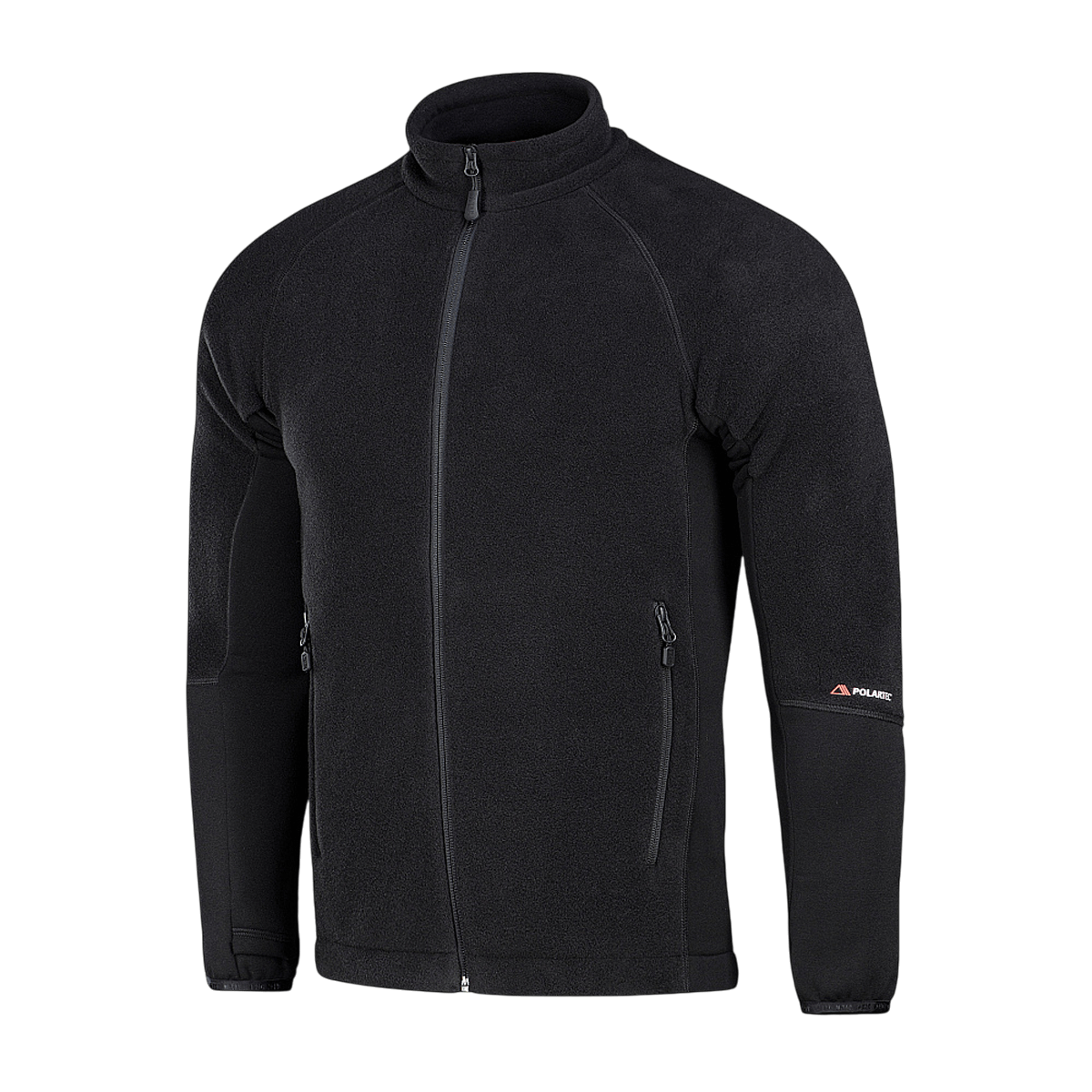 Sort M-Tac Polartec Sport Fleecejakke til overgangsperioder og koldt vejr, lavet af Polartec® 200 Series fleece for varme og åndbarhed.