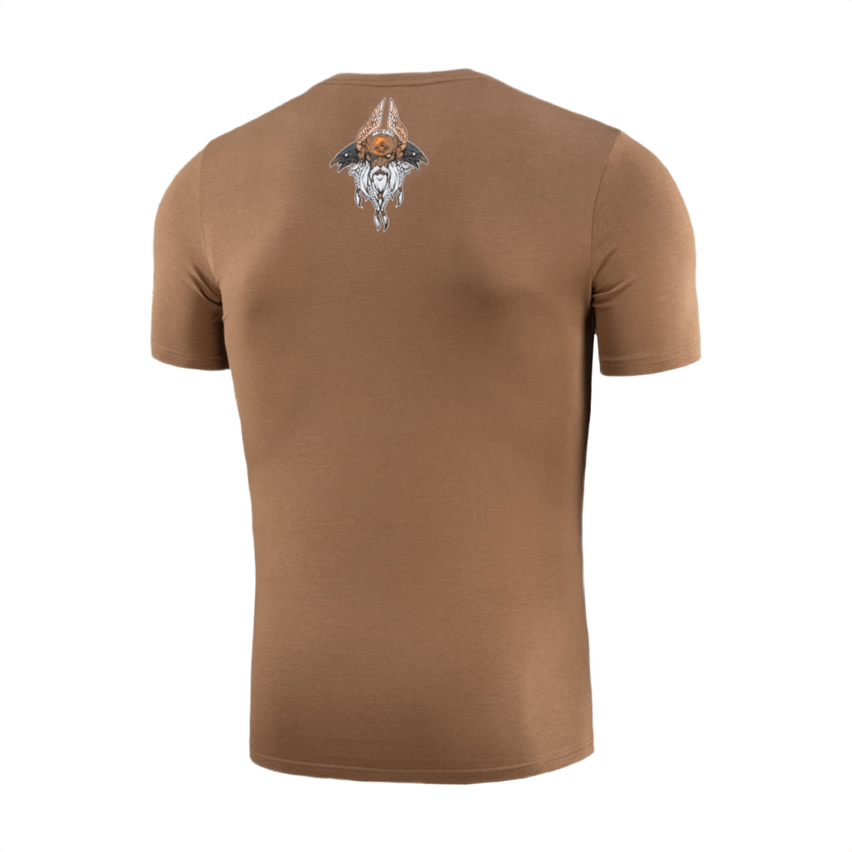 M-Tac T-Shirt Odin med print af Odin, Hugin og Munin, nordisk mytologi, Valhalla Calling, brun T-shirt i bomulds- og elastanblanding
