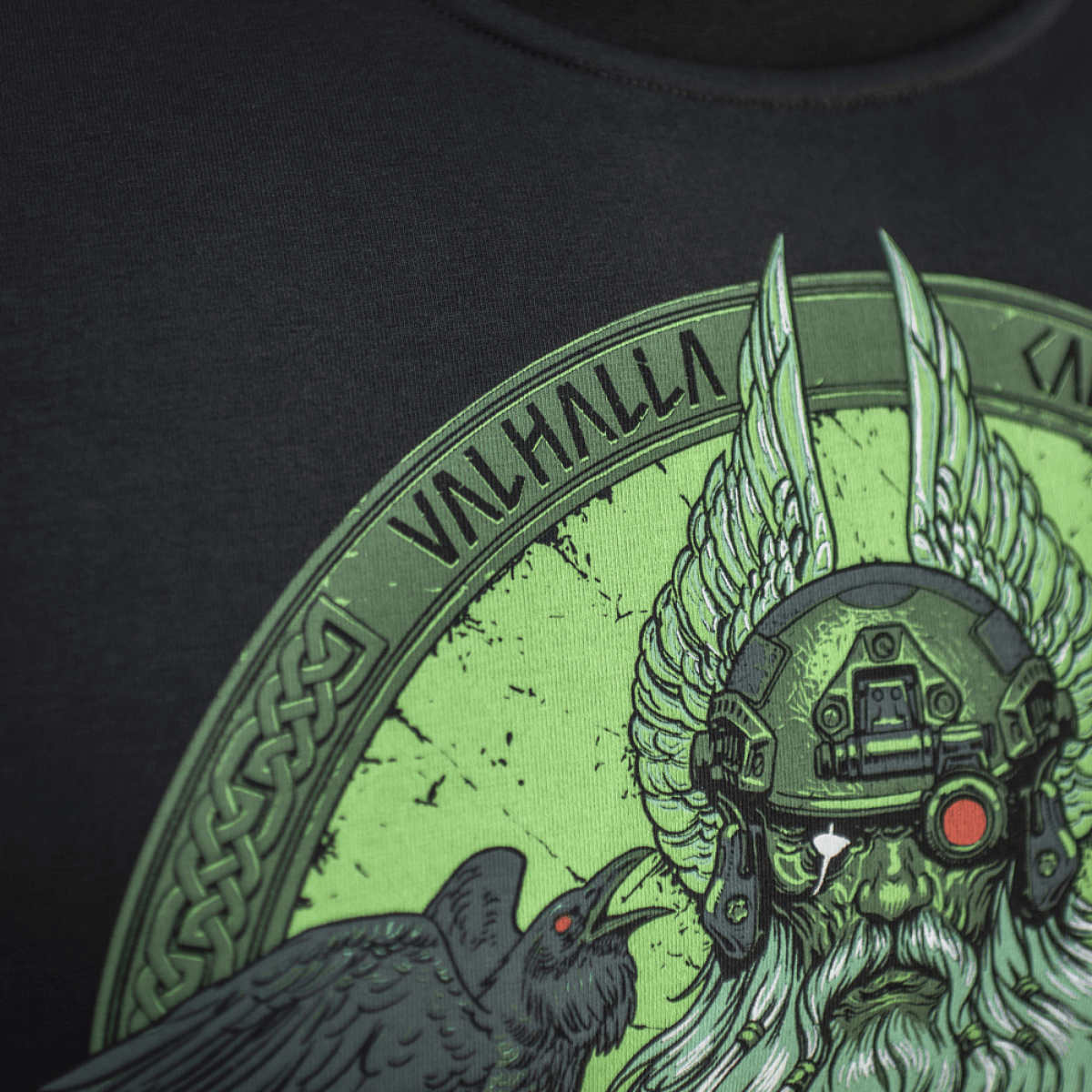 M-Tac T-Shirt Night Vision med Odin print og Valhalla tekst