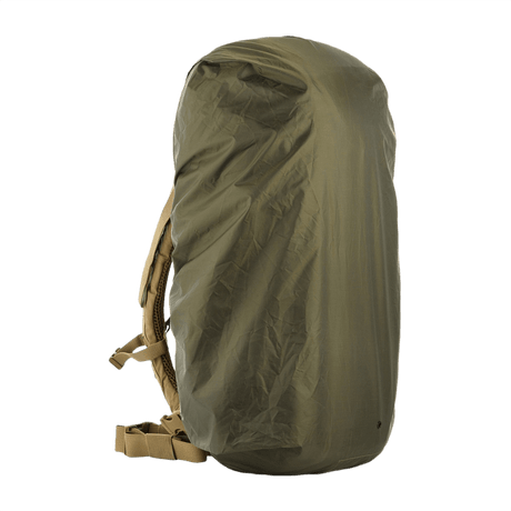 M-Tac ryggsekktrekk i vanntett nylon, beskytter mot regn og snø, lett design for enkel transport, passer til ryggsekker opptil 60 L.