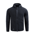 M-Tac Lite Microfleece Hettegenser i svart, en lett og elastisk mikrofleece-hoodie med hette og elastisk kant for bevegelsesfrihet og komfort.