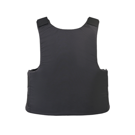 Anorak Rhodium® Concealable II stikk- og skuddsikker vest i svart rip-stop materiale for diskret og synlig beskyttelse, nivå Level IIIA.